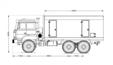 Чертёж: ППУА 1600/100 Урал 5557-82Е5
